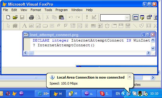 computer connected to Internet over LAN